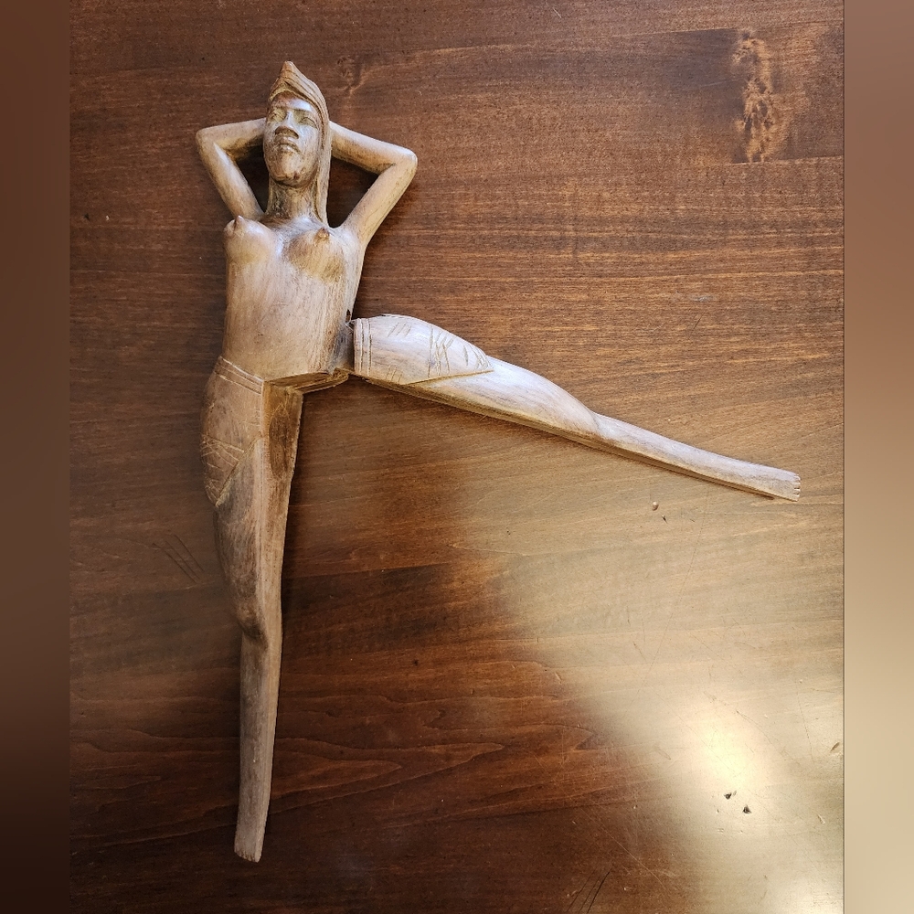 Vintage Wooden Lady Nutcracker